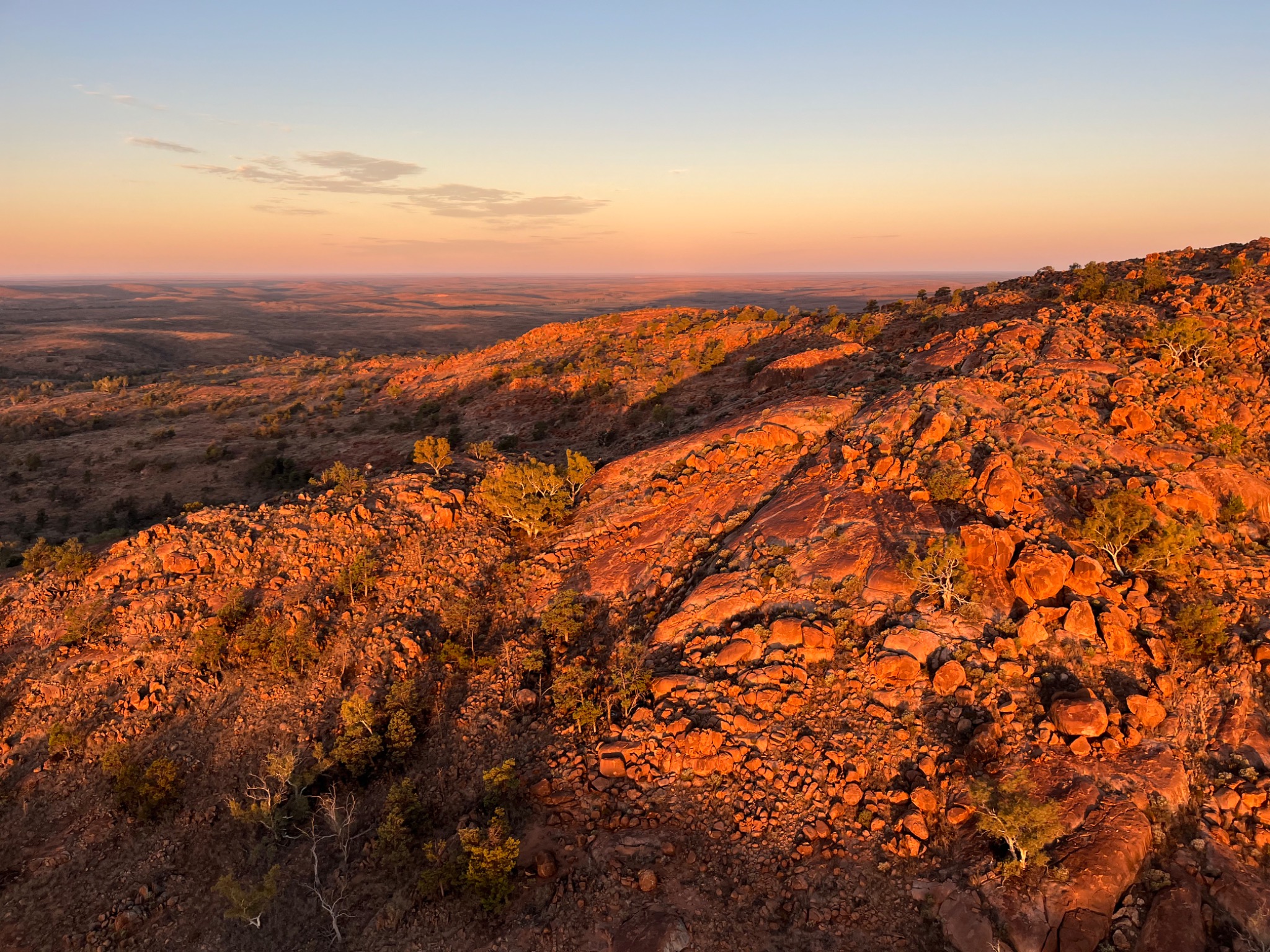 Australian landscape at sunset